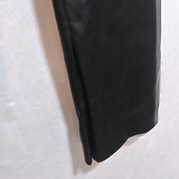 Zara Faux Leather Straight Leg Pant Ankle Zipper High Rise Festival Edgy Size XL - Picture 4 of 11
